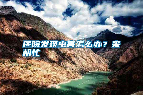 醫(yī)院發(fā)現(xiàn)蟲害怎么辦？來(lái)幫忙