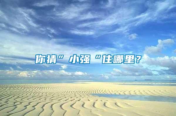 你猜”小強“住哪里？