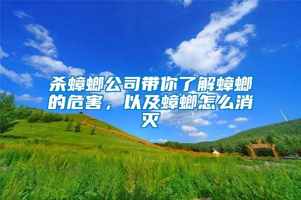 殺蟑螂公司帶你了解蟑螂的危害，以及蟑螂怎么消滅