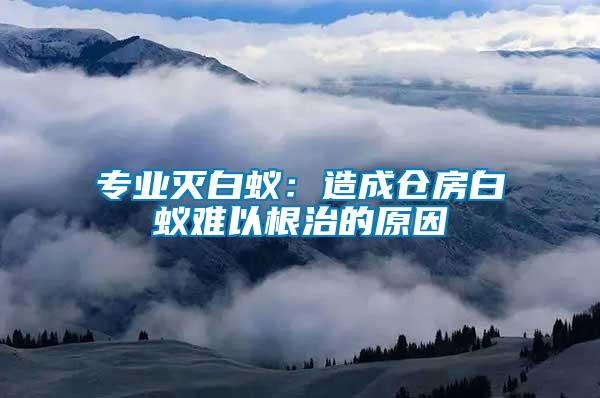 專(zhuān)業(yè)滅白蟻：造成倉(cāng)房白蟻難以根治的原因