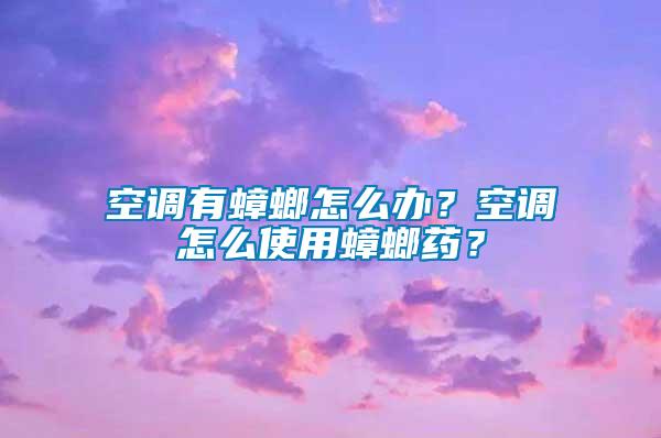 空調有蟑螂怎么辦？空調怎么使用蟑螂藥？
